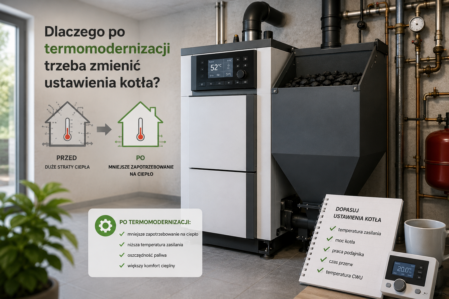 Dlaczego po termomodernizacji trzeba zmienić ustawienia kotła